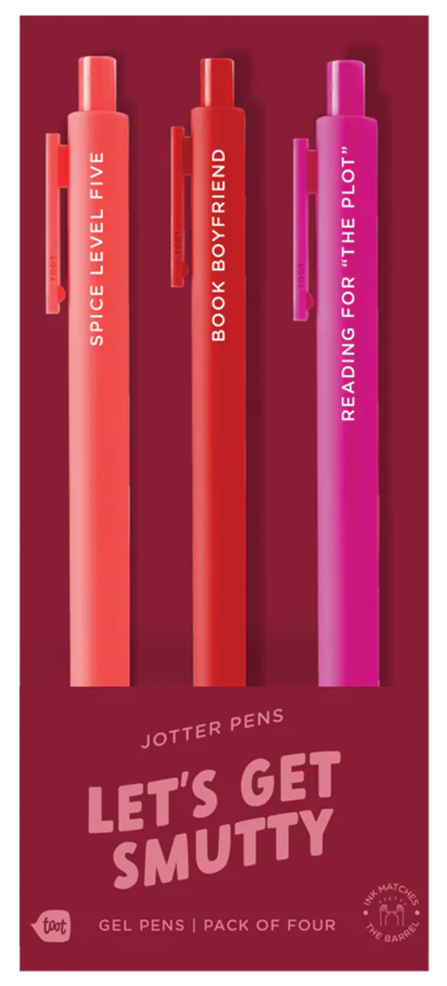 Let’s Get Smutty Jotter Pen Set – 3 Pack of Spicy Bookish Gel Pens gift store